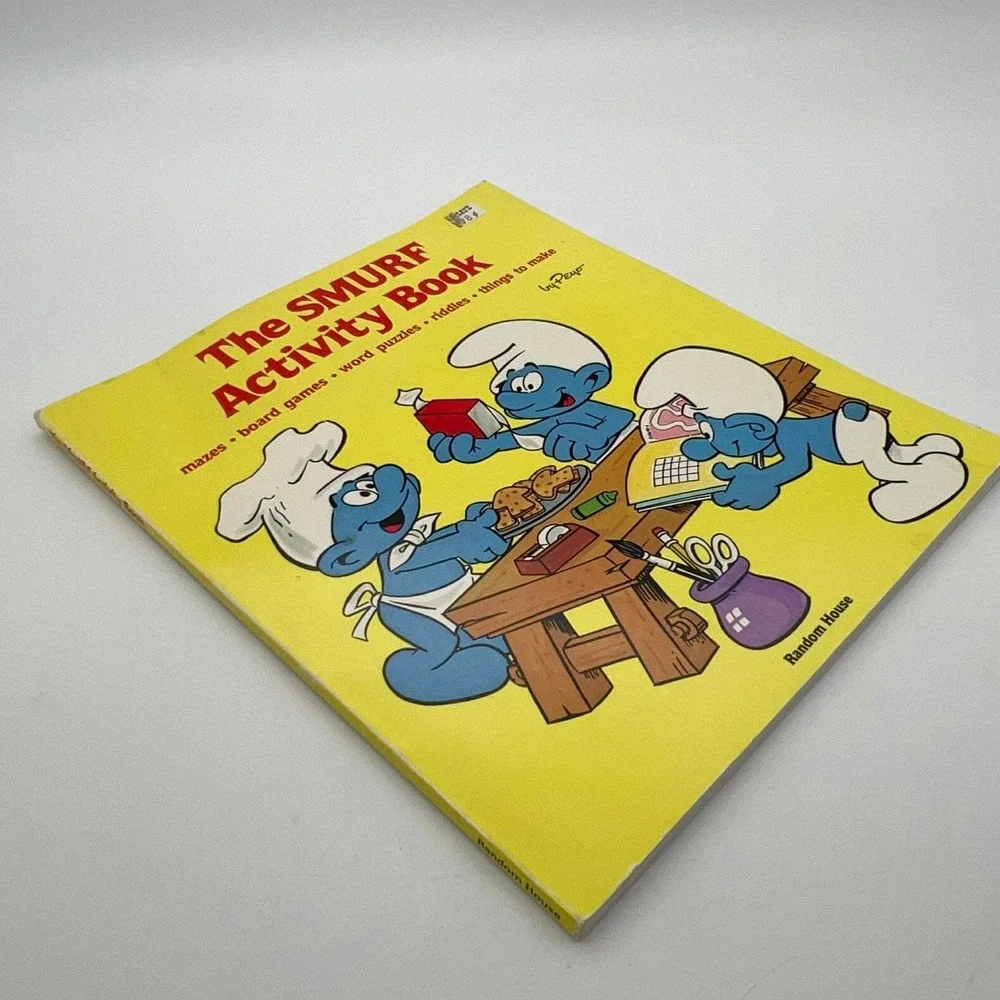 Vintage‎ 1983 The Smurf Activity Book Peyo Random House Puzzles Games Riddles